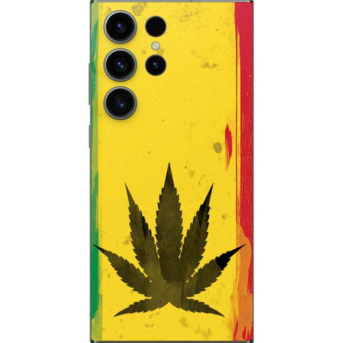 Marijuana Rasta Distressed Galaxy S24 Ultra Skin