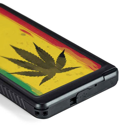 Marijuana Rasta Distressed Galaxy S24 Ultra Waterproof Case