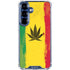 Marijuana Rasta Distressed Galaxy S25 Clear Case