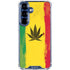 Marijuana Rasta Distressed Galaxy S25 FE Clear Case