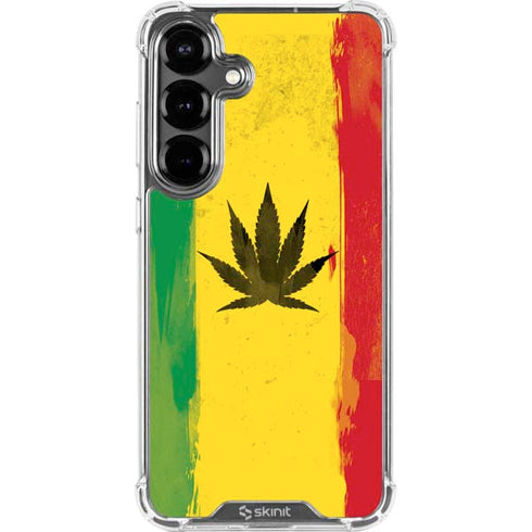 Marijuana Rasta Distressed Galaxy S26 Clear Case