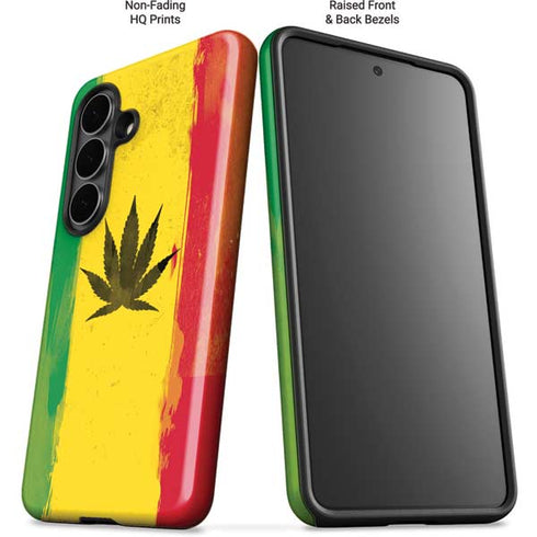 Marijuana Rasta Distressed Galaxy S26 Impact Case
