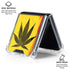Marijuana Rasta Distressed Galaxy Z Flip6 Clear Case