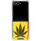 Marijuana Rasta Distressed Galaxy Z Flip7 Clear Case