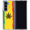 Marijuana Rasta Distressed Galaxy Z Fold5 5G Clear Case
