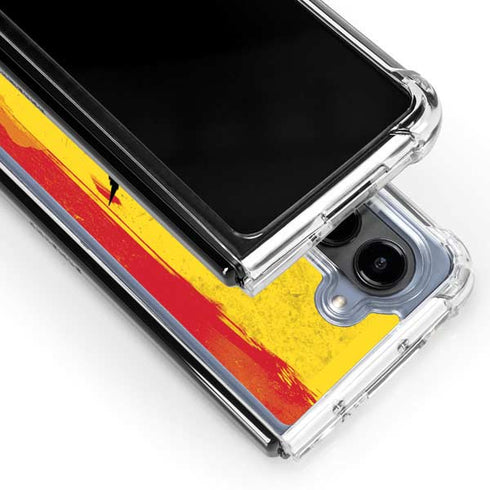 Marijuana Rasta Distressed Galaxy Z Fold5 5G Clear Case