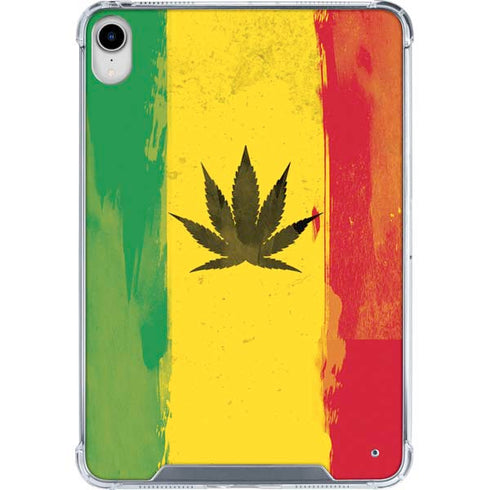 Marijuana Rasta Distressed iPad 11th Gen (2025) Clear Case