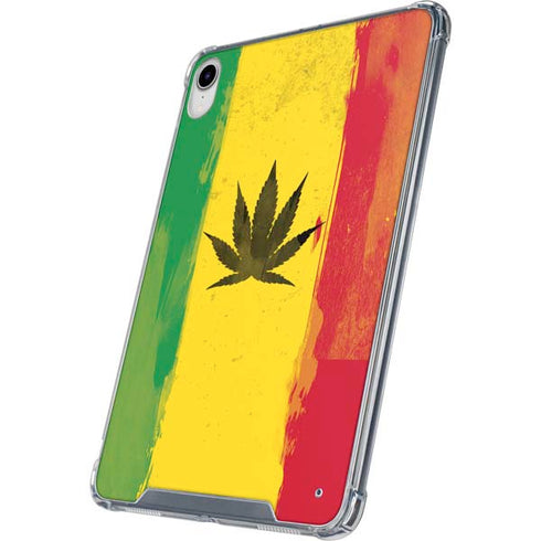 Marijuana Rasta Distressed iPad 11th Gen (2025) Clear Case