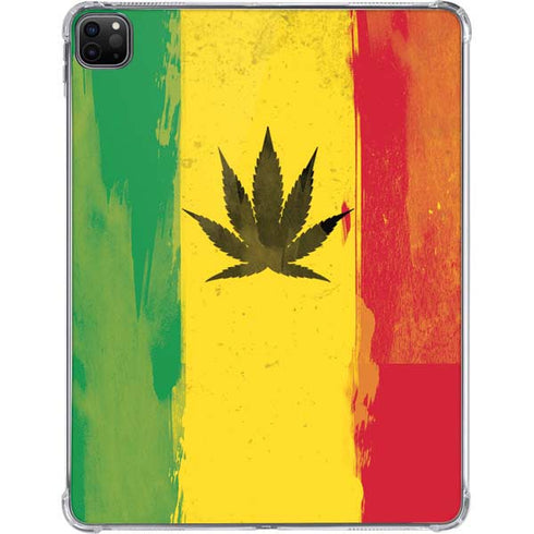 Marijuana Rasta Distressed iPad Pro 11in (2024) Clear Case