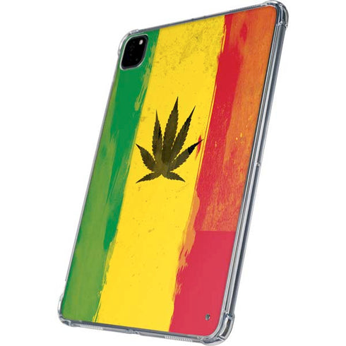 Marijuana Rasta Distressed iPad Pro 11in (2024) Clear Case