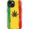 Marijuana Rasta Distressed iPhone 15 Impact Case