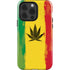 Marijuana Rasta Distressed iPhone 15 Pro Impact Case