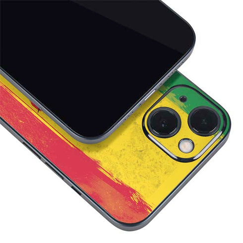 Marijuana Rasta Distressed iPhone 15 Skin