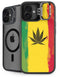 Marijuana Rasta Distressed iPhone 16 Kickstand Case