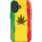 Marijuana Rasta Distressed iPhone 16 Magsafe Impact Case