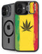 Marijuana Rasta Distressed iPhone 16 Plus Kickstand Case