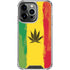 Marijuana Rasta Distressed iPhone 16 Pro Clear Case