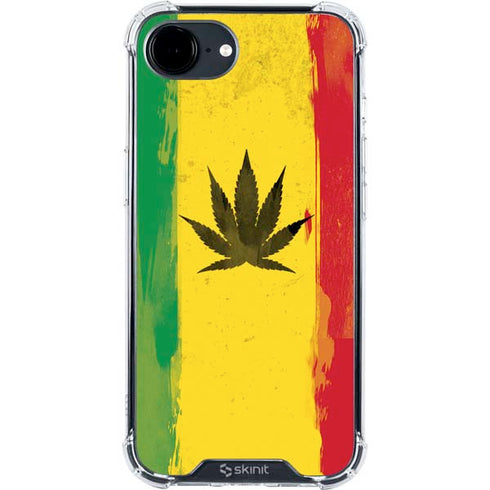 Marijuana Rasta Distressed iPhone 16e Clear Case