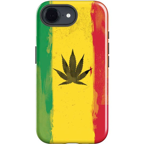Marijuana Rasta Distressed iPhone 16e Impact Case