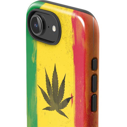 Marijuana Rasta Distressed iPhone 16e Impact Case