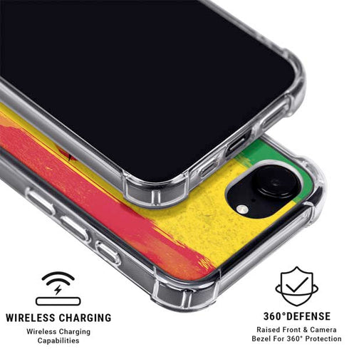 Marijuana Rasta Distressed iPhone 16e MagSafe Case