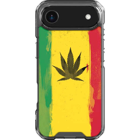 Marijuana Rasta Distressed iPhone 17 Air Clear Case