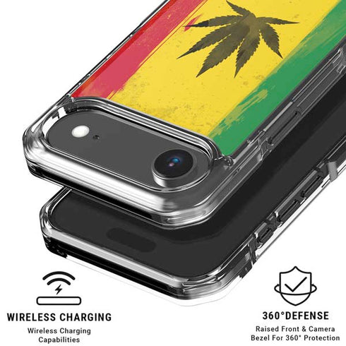Marijuana Rasta Distressed iPhone 17 Air Clear Case
