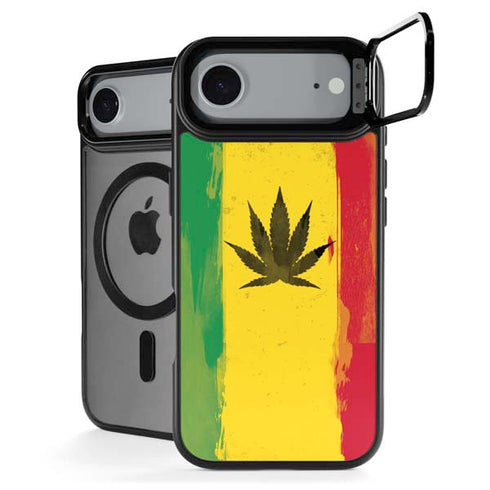 Marijuana Rasta Distressed iPhone 17 Air Kickstand Case