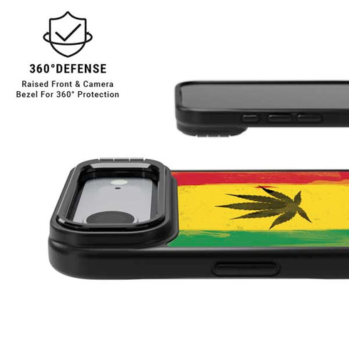 Marijuana Rasta Distressed iPhone 17 Air Kickstand Case