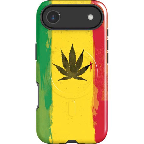Marijuana Rasta Distressed iPhone 17 Air Magsafe Impact Case