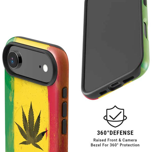 Marijuana Rasta Distressed iPhone 17 Air Magsafe Impact Case