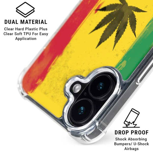 Marijuana Rasta Distressed iPhone 17 MagSafe Case