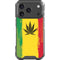 Marijuana Rasta Distressed iPhone 17 Pro Clear Case
