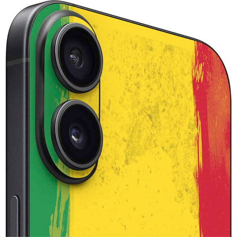 Marijuana Rasta Distressed iPhone 17 Skin