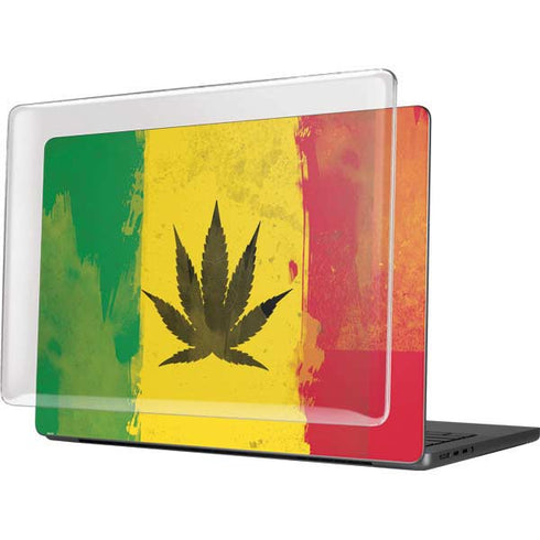 Marijuana Rasta Distressed MacBook Pro 14in (2021-24) Case plus Skin