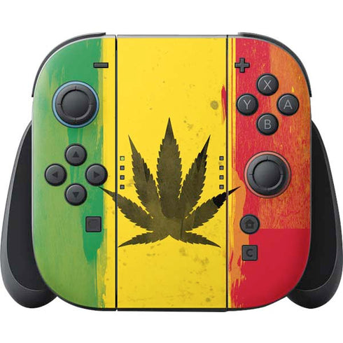 Marijuana Rasta Distressed Nintendo Skins