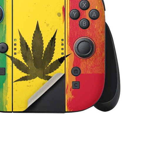 Marijuana Rasta Distressed Nintendo Switch 2 (2025) Joy-Con Controller Skin
