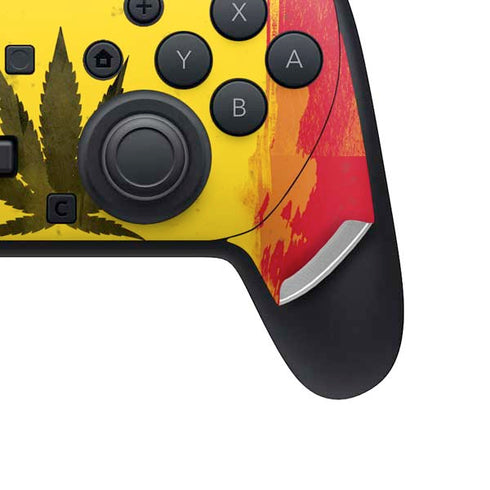 Marijuana Rasta Distressed Nintendo Switch 2 (2025) Pro Controller Skin