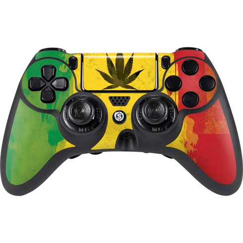 Marijuana Rasta Distressed PlayStation PS4 Skins