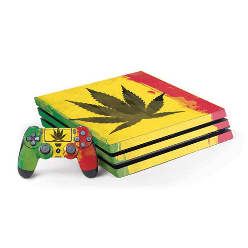 Marijuana Rasta Distressed PlayStation PS4 Skins