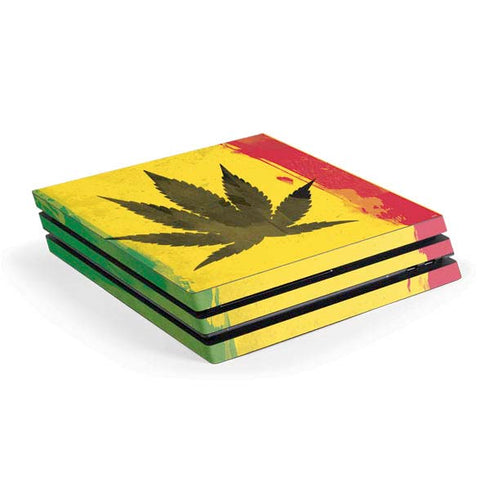 Marijuana Rasta Distressed PlayStation PS4 Skins