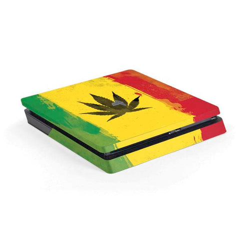Marijuana Rasta Distressed PS4 Slim Skin