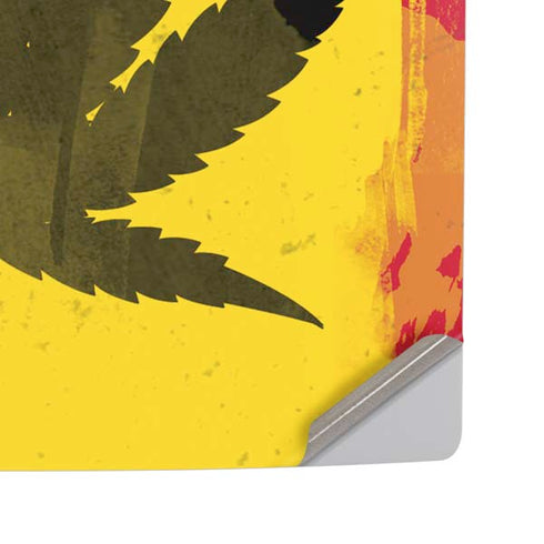 Marijuana Rasta Distressed PS5 Pro Disk Console Skin