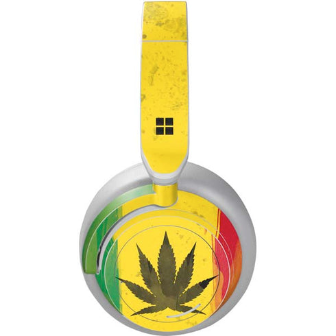 Marijuana Rasta Distressed Surface Headphones Skin