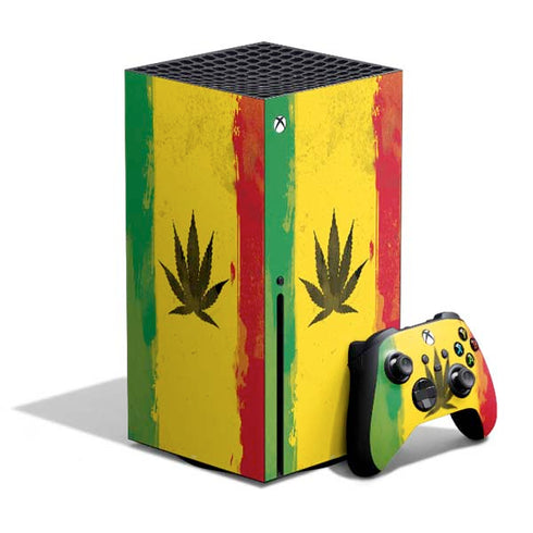 Marijuana Rasta Distressed Xbox Series X Skins