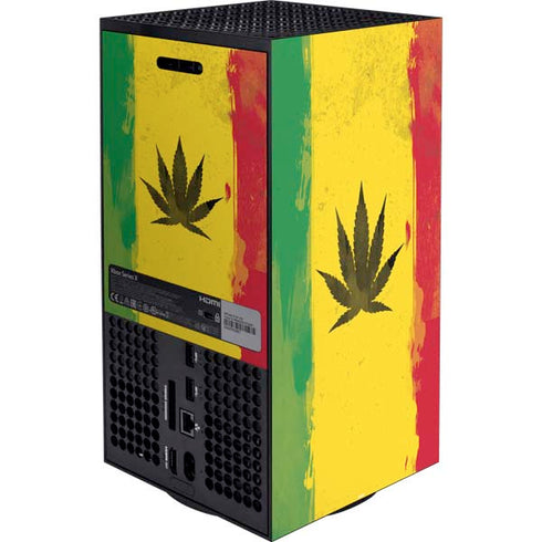 Marijuana Rasta Distressed XBox Series X Digital Edition Bundle Skin