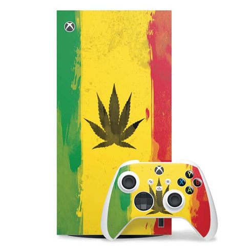 Marijuana Rasta Distressed Xbox Series X Skins