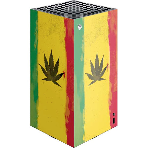 Marijuana Rasta Distressed XBox Series X Digital Edition Console Skin