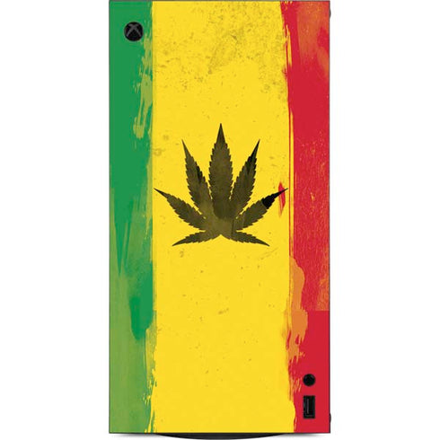 Marijuana Rasta Distressed XBox Series X Digital Edition Console Skin