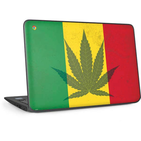 Marijuana Rasta Flag HP Chromebook Skin